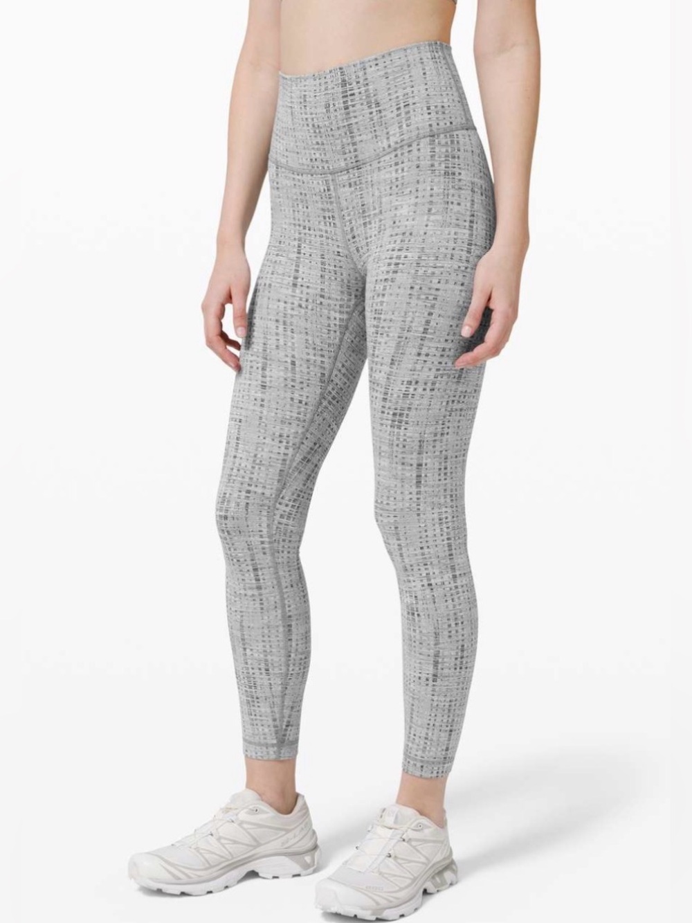 Lululemon Wunder Under High-Rise Tight 25" *Luxtreme Jacqaurd Black Pitch Grey